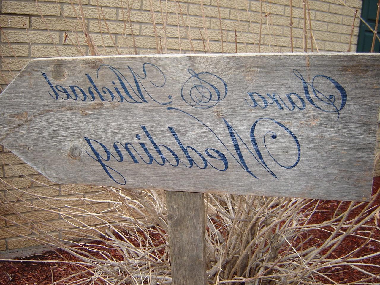 Wedding Sign Rustic Wooden