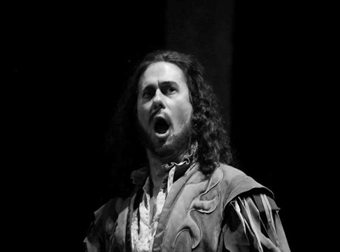 IN PERFORMANCE: Bass-baritone BRIAN BANION as Sparafucile in Piedmont Opera's production of Giuseppe Verdi's RIGOLETTO, October 2015 [Photo © by Traci Arney Photography; used with permission]