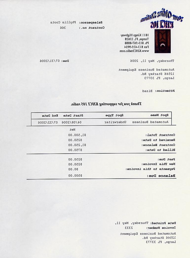 Invoice Template Example 3.