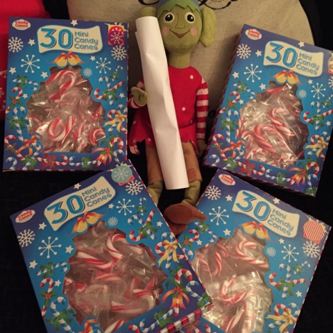 elf on the shelf candy canes