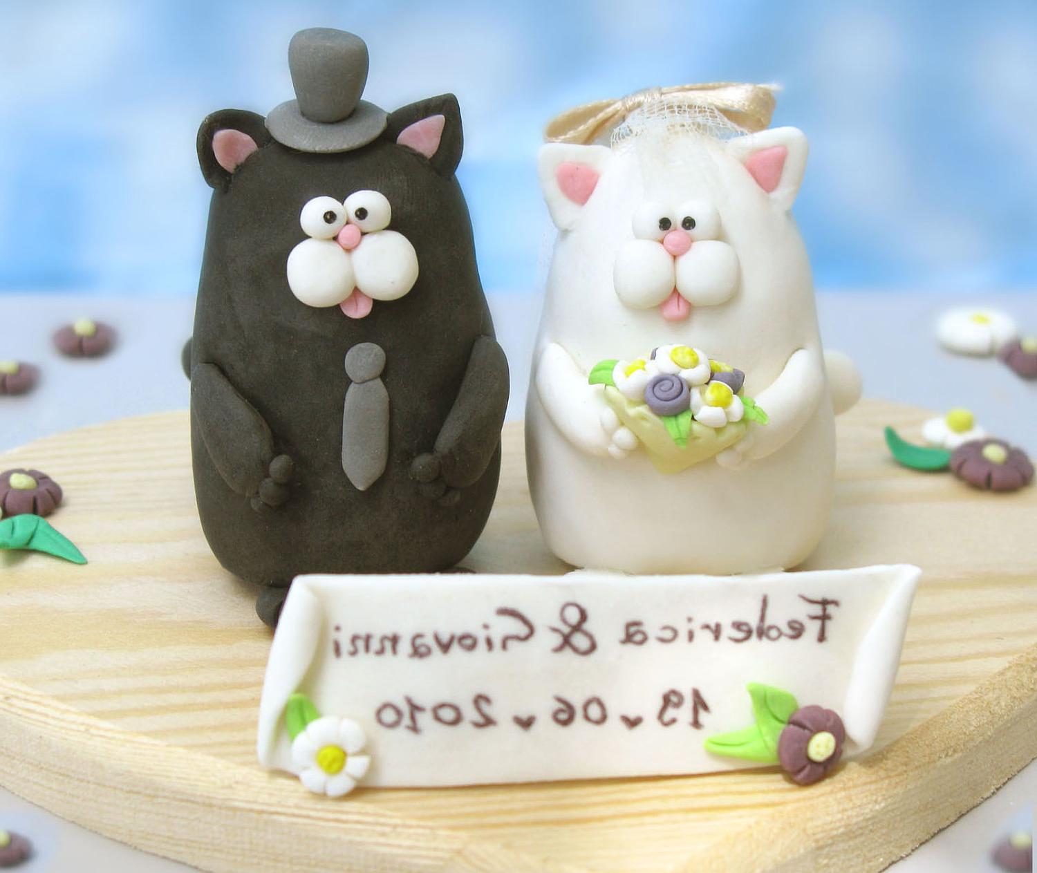Cats wedding cake topper