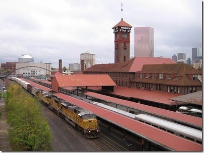 IMG_0029 Union Pacific SD9043AC #8129 at Union Station in Portland, Oregon on October 23, 2009