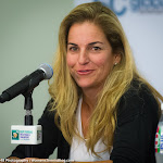 SINGAPORE, SINGAPORE - OCTOBER 26 :  Arantxa Sanchez-Vicario talks to the media at the 2015 WTA Finals