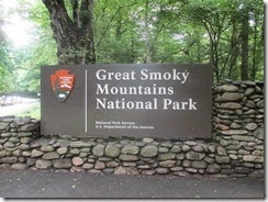 Smoky Mtns entrance sign 2