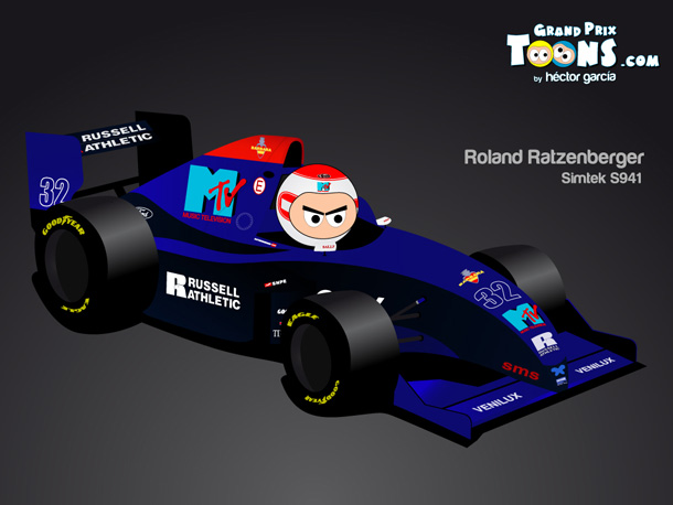 Роланд Ратценбергер Simtek S941 - 1994 Grand Prix Toons
