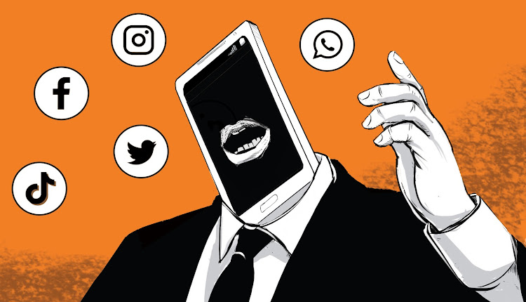 An illustration of social media platforms.