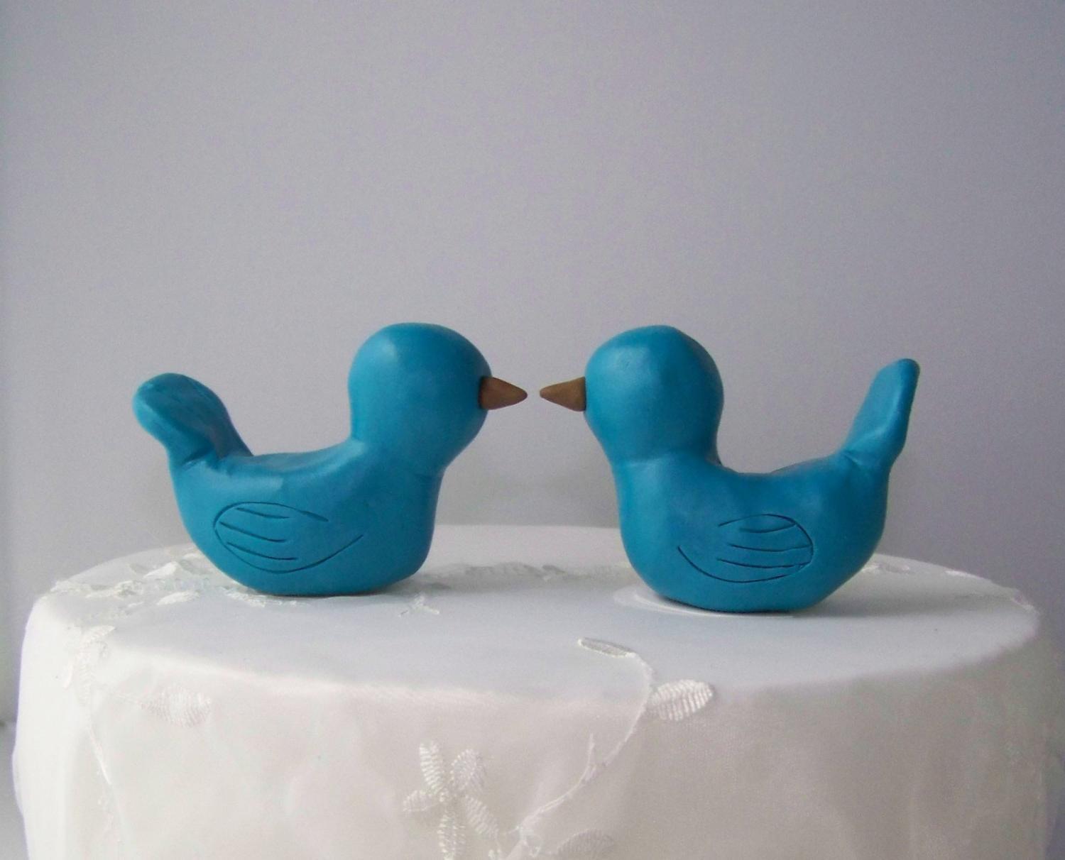 Custom Love Birds Cake Topper Wedding Decor - Colors of Choice
