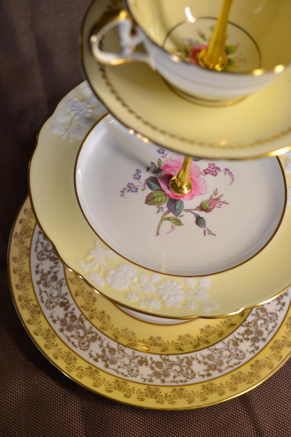 3 Tier Yellow Cake Stand for