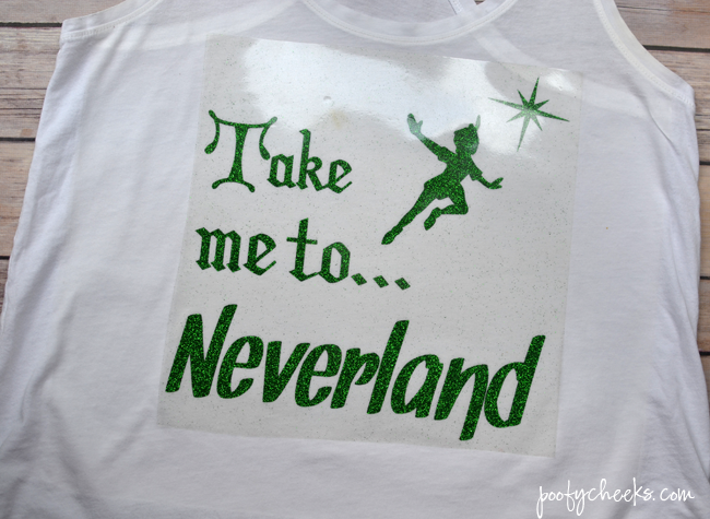 FREE Silhouette Studio File - Take me to Neverland. DIY Disney vacation shirt.