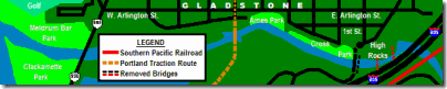 Map of Clackamas River Bridges