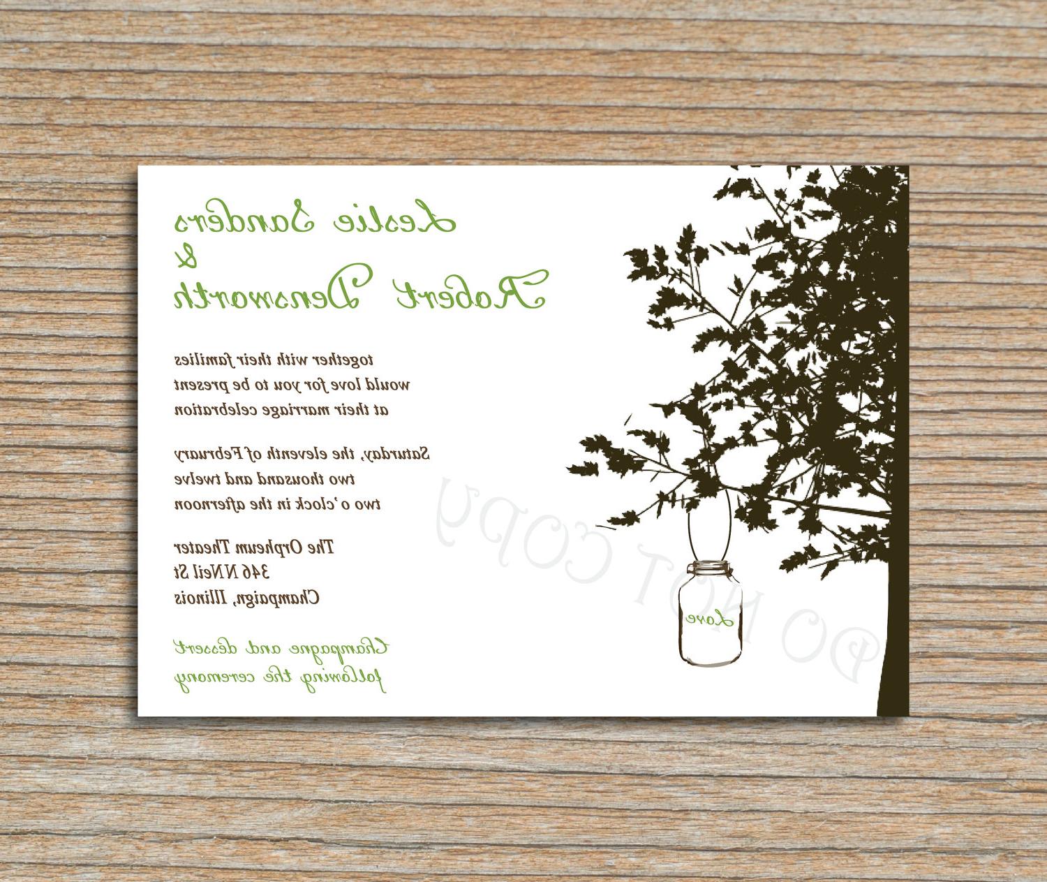 Wedding Invitation - Mason Jar