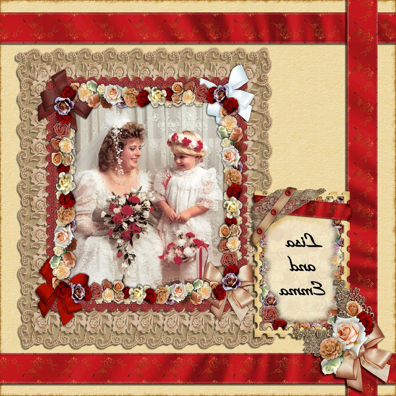 Digital wedding layout with