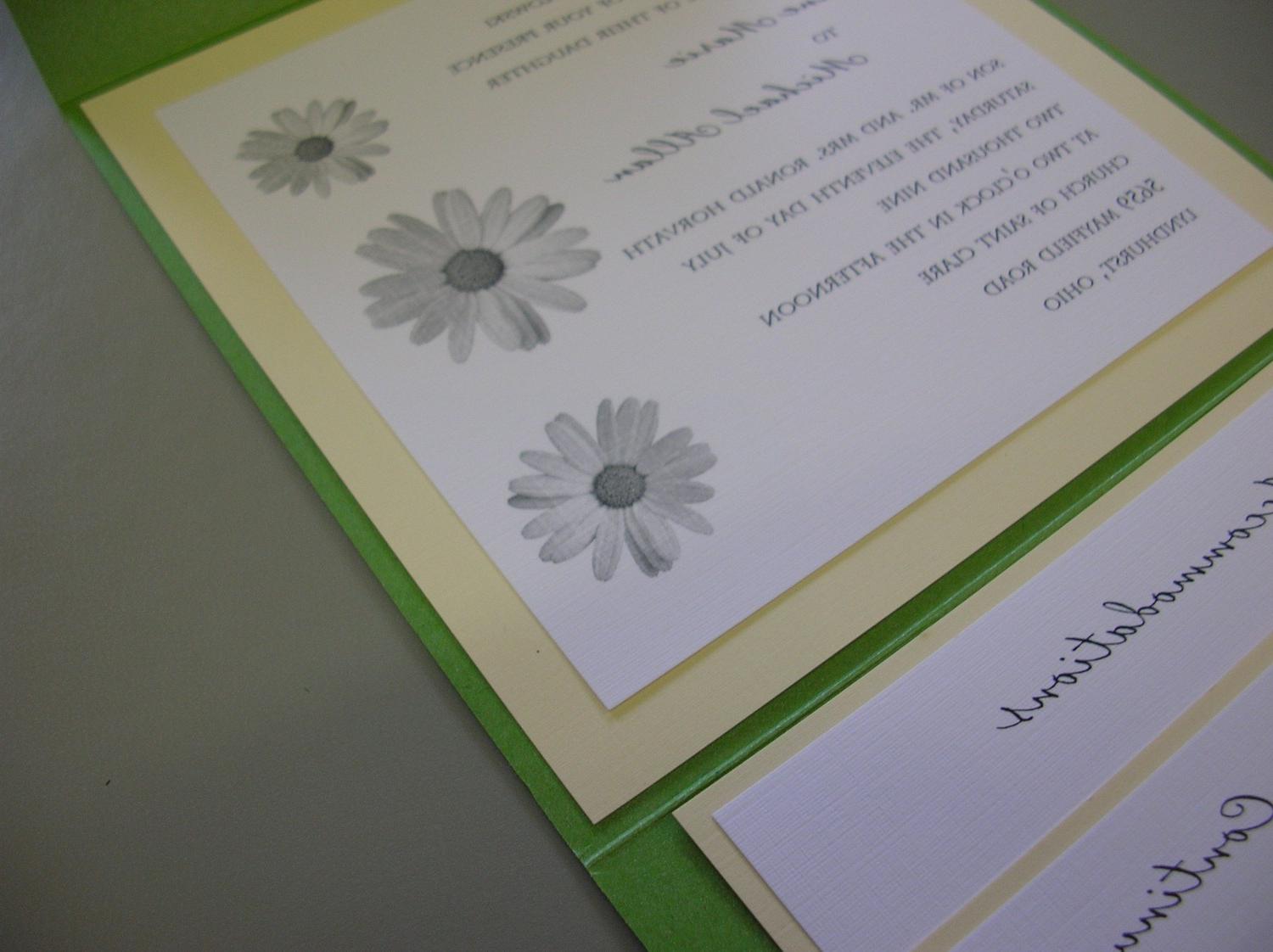 Daisies - Green, Yellow and