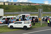 Two traffic officers were seriously injured after they were struck by a taxi while performing their duties on the N3 near the Mooi River toll plaza in KwaZulu-Natal.