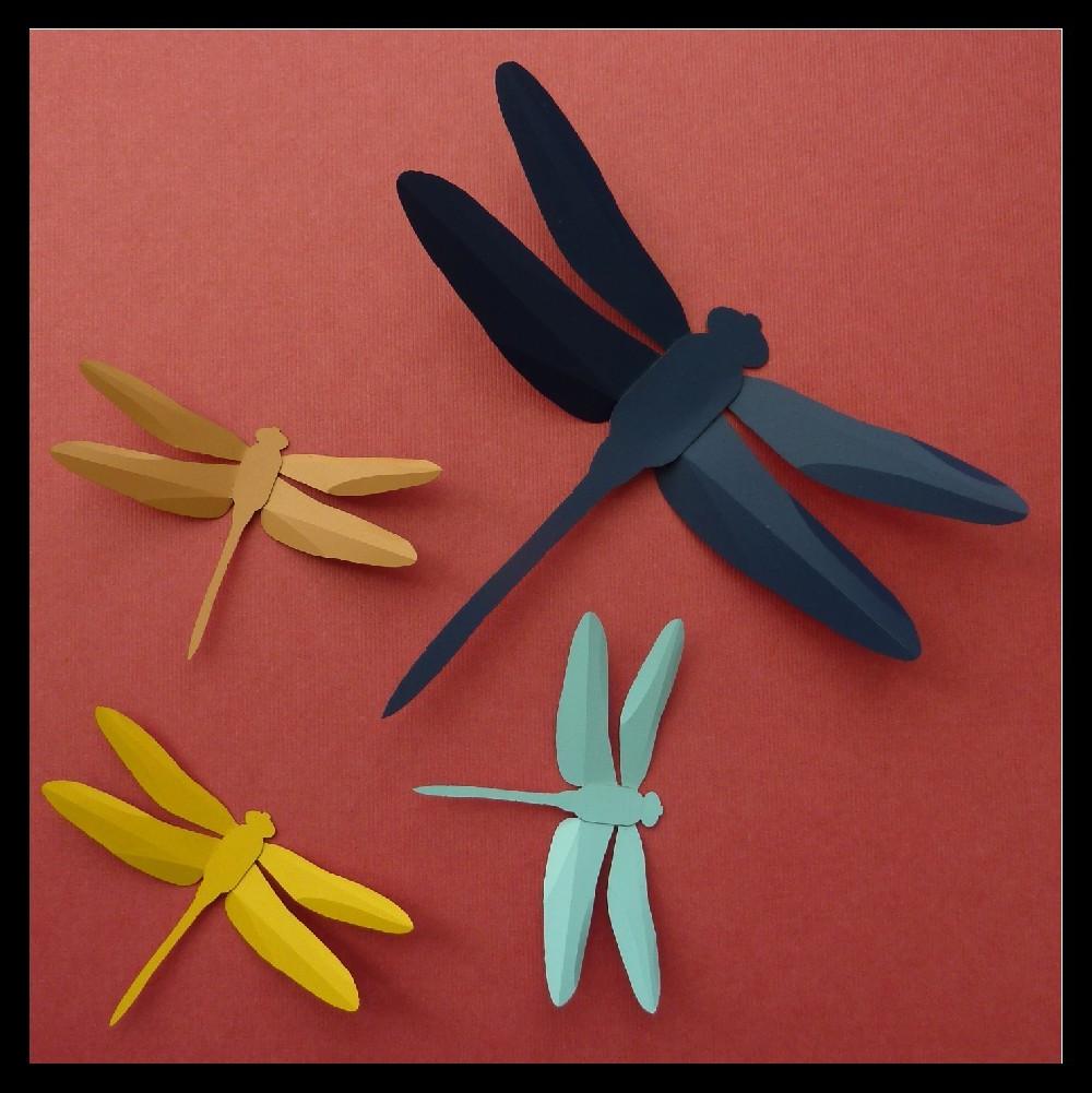 3D Wall Dragonfly - 15 Color
