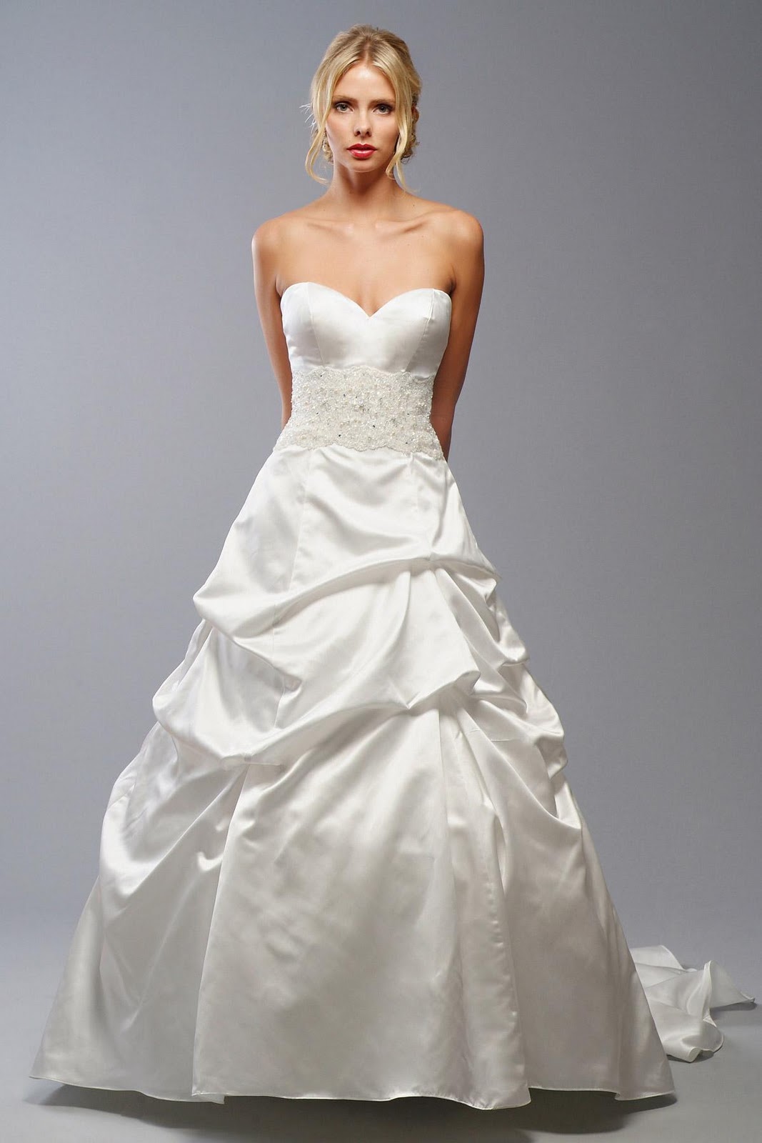 White bridal gowns Source