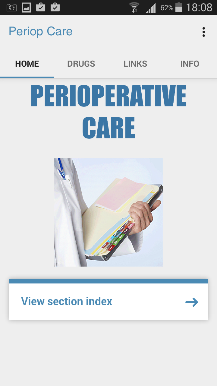 Android application Perioperative Care screenshort