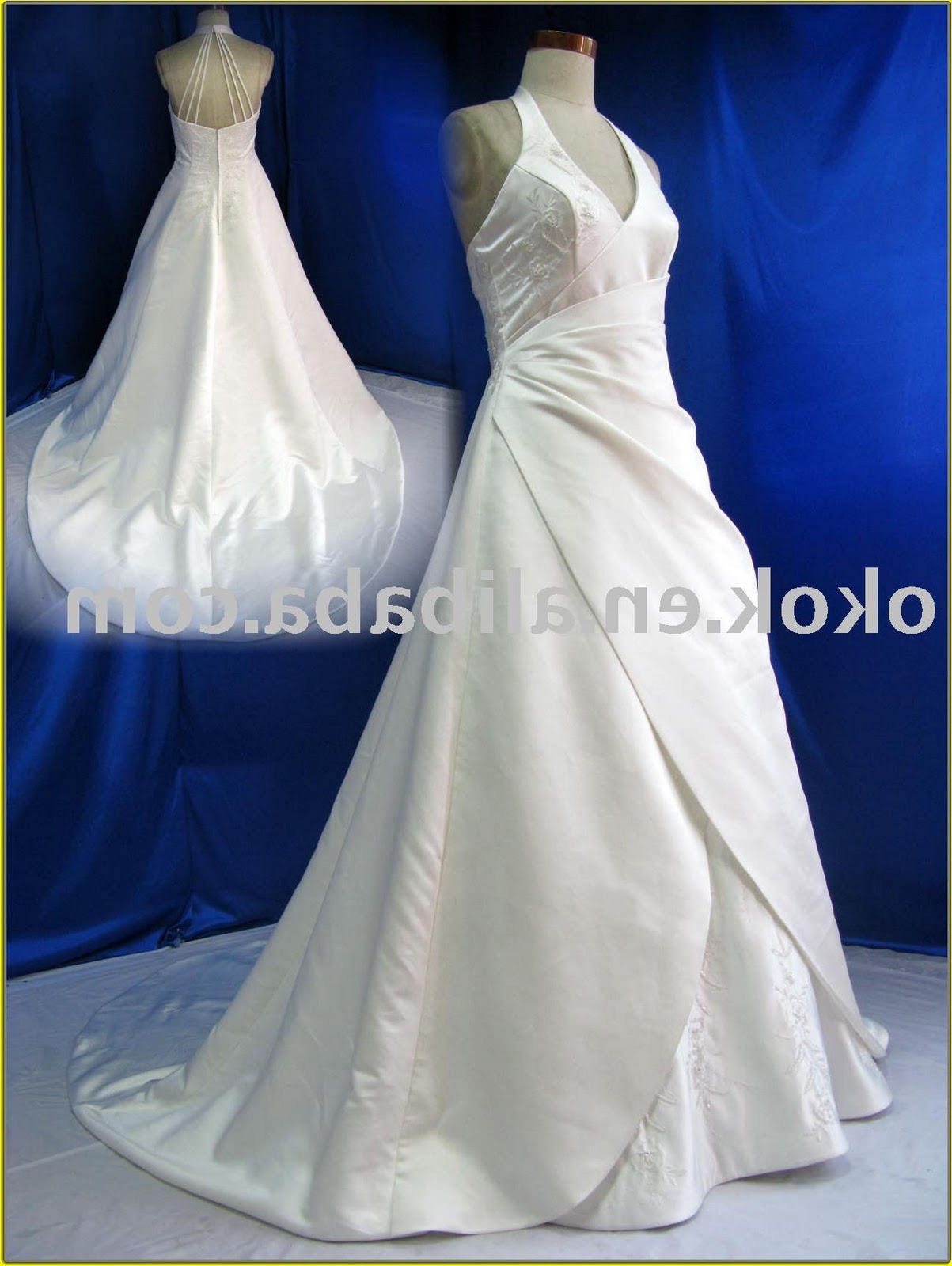 Halter neck wedding dress