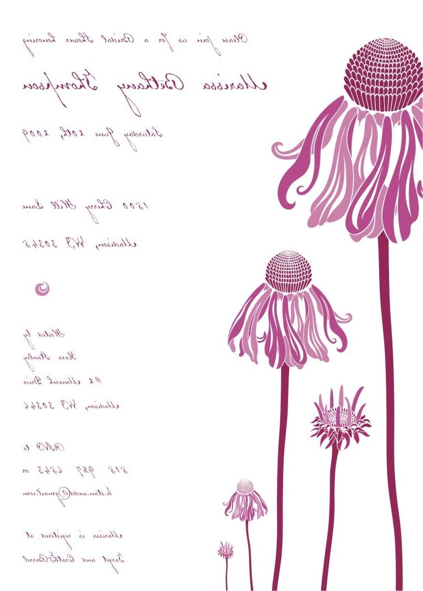 Bridal Shower Invitations - Wild Flower Field  set of 30 , Custom,