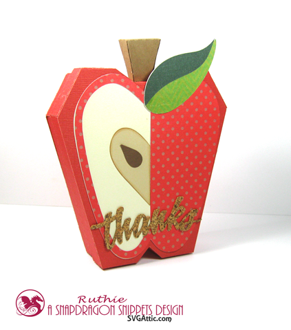 Apple flat 3d box gift card - SnapDragon Snippets - Ruthie Lopez 