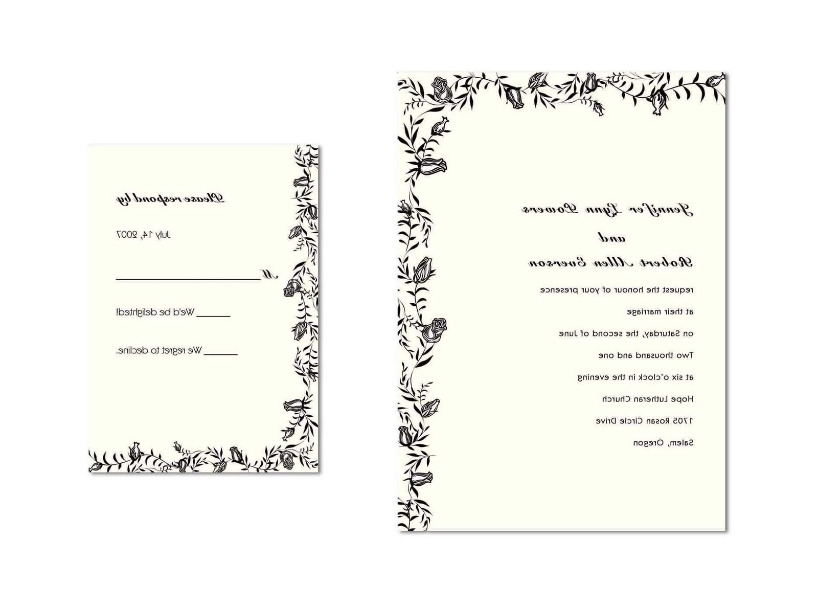 Rose Bine Wedding Invitations