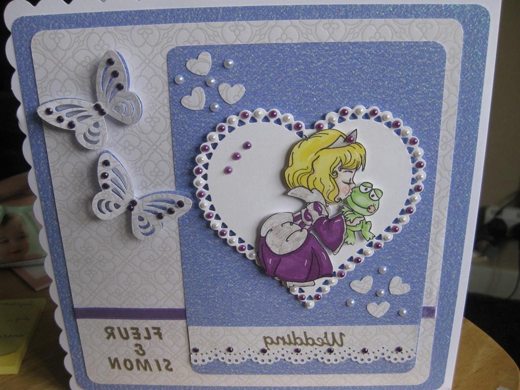commisioned wedding card princess and the frog theme