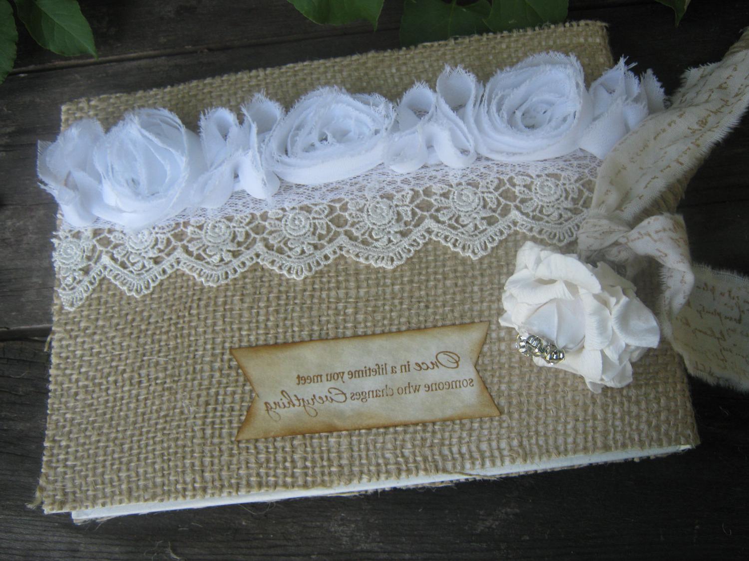 burlap and lace wedding guest
