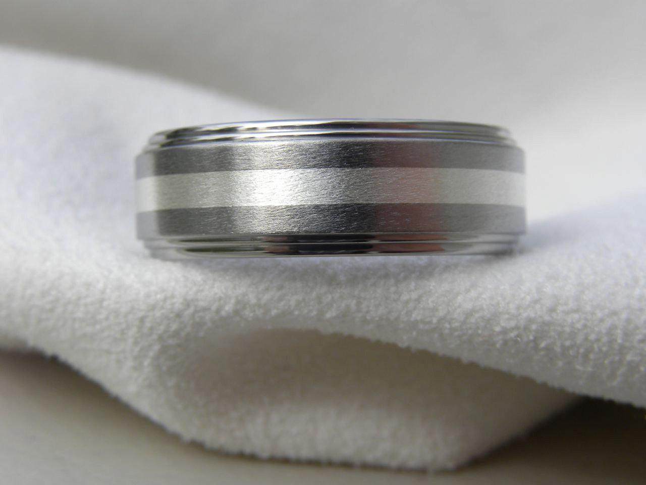 Titanium Silver Mens Womens Ring or Wedding Band. From titaniumknights