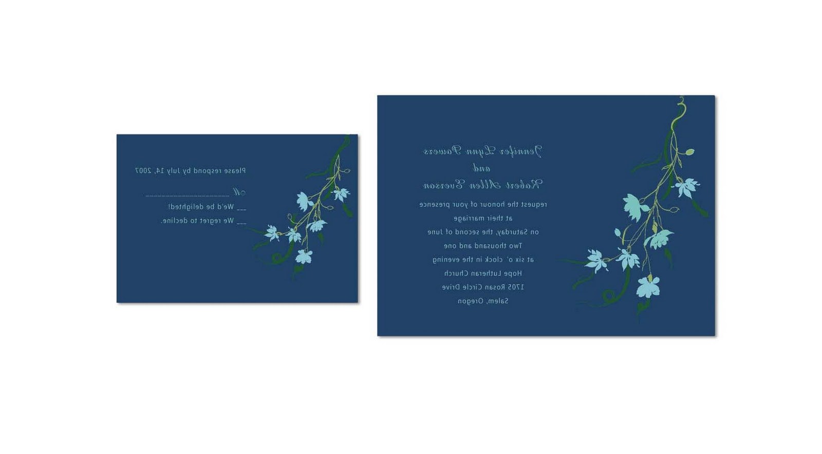 wedding reply cards