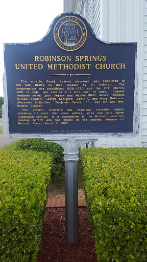  This notable Greek Revival structure was completed in the late 1840's on land donated by Eli Robinson. The congregation was established 1828-1830 and the first church, built of logs, was located...