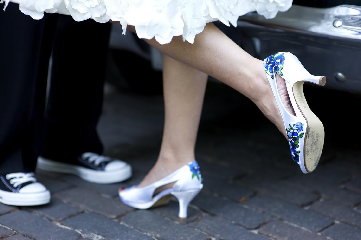 Wedding Shoes Bridal Pansies