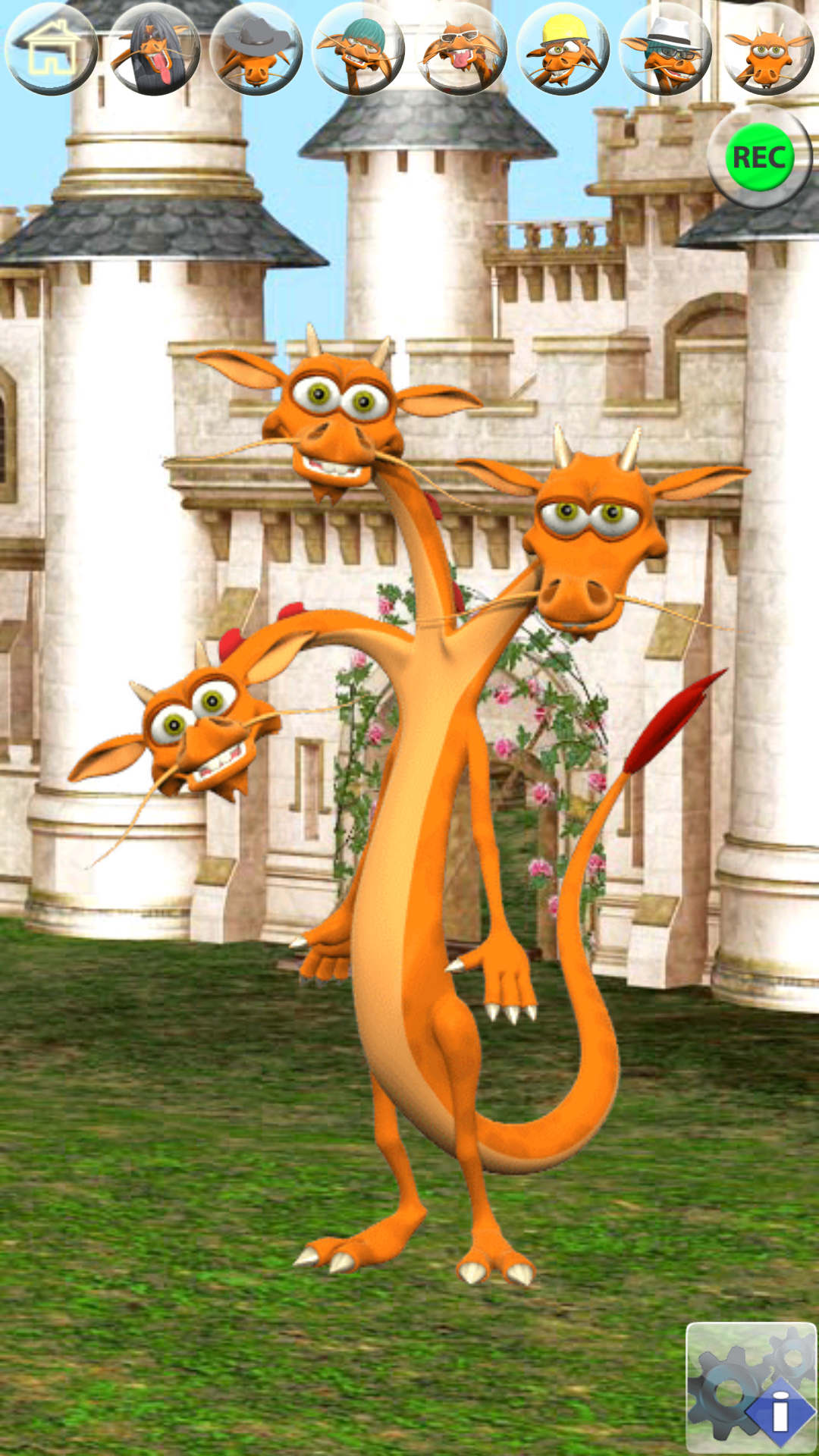 Android application Talking 3 Headed Dragon screenshort