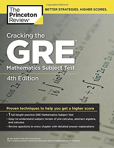 Popular Books - Cracking the GRE Mathematics Subject Test, 4th Edition