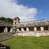 Jardim Central e Torre de vigia - Palácio - Palenque, México