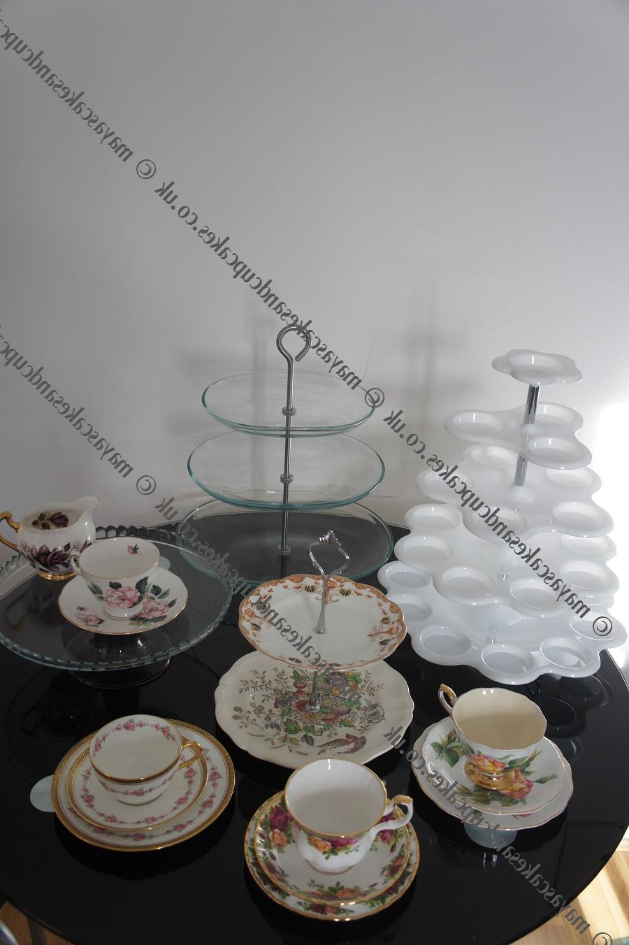 Mixture of cake stands ideal