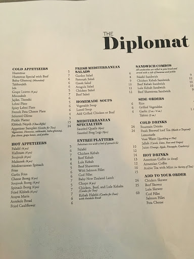 Mediterranean Restaurant «The Diplomat Eatery and Tavern», reviews and photos, 109 E Lemon Ave, Monrovia, CA 91016, USA