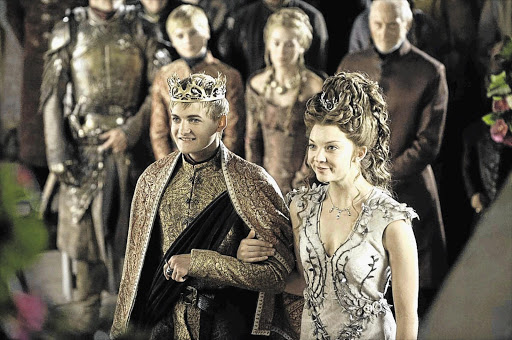 UNTIL DEATH THEM DO PART: Jack Gleeson as Joffrey Baratheon and Natalie Dormer as Margaery Tyrell