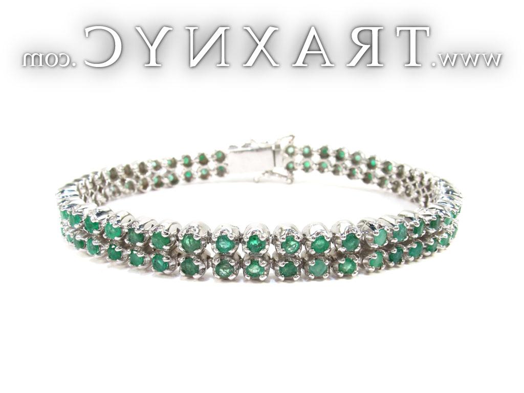 Row Emerald Color Bracelet