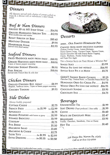 Restaurant «Plaza Restaurant», reviews and photos, 328 Pennsylvania Ave W, Warren, PA 16365, USA