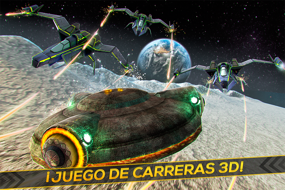 Android application UFO Space Ship in the Moon 3D screenshort