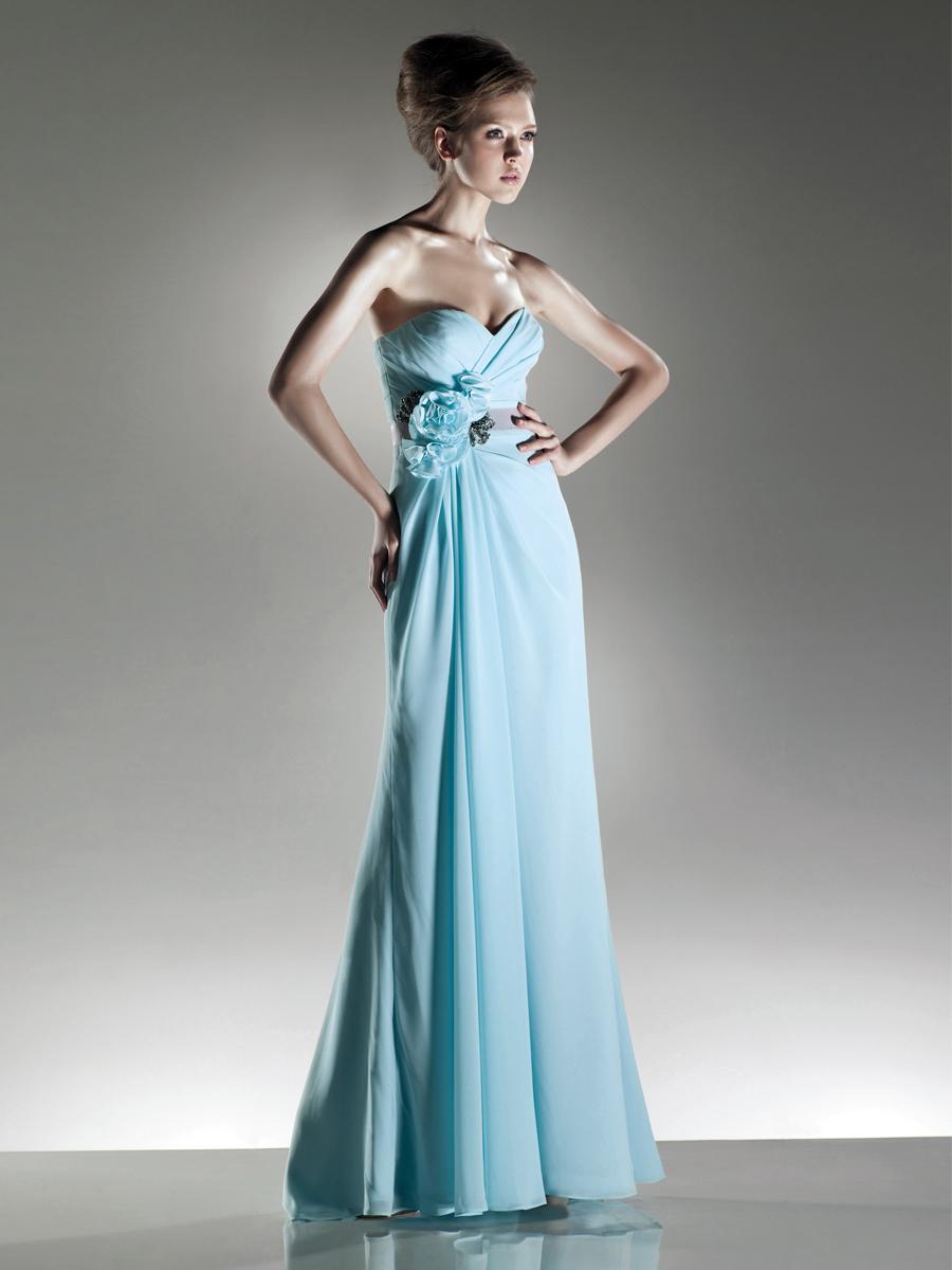 Light Blue Floor Length