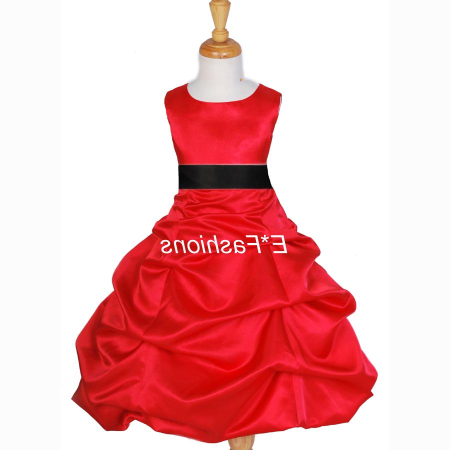 RED BLACK WEDDING FLOWER GIRL