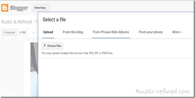 How to insert photos into a blog post using google photos