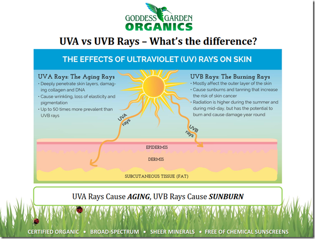 differnce between UVA and UVB sunburn
