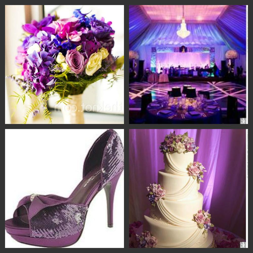 purple and silver wedding!