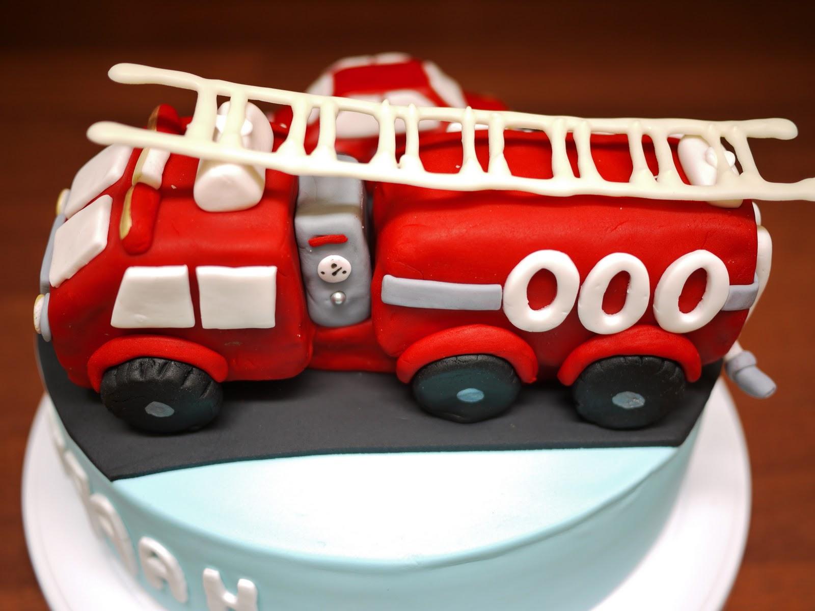 Cupcake tower & Fire trucks