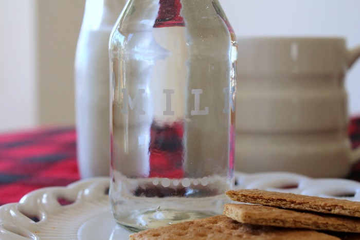 Etched Glass Milk Bottle (4)