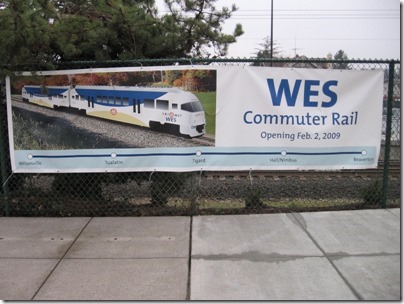 IMG_5395 TriMet Westside Express Service Banner at the Tigard Transit Center in Tigard, Oregon on January 30, 2009