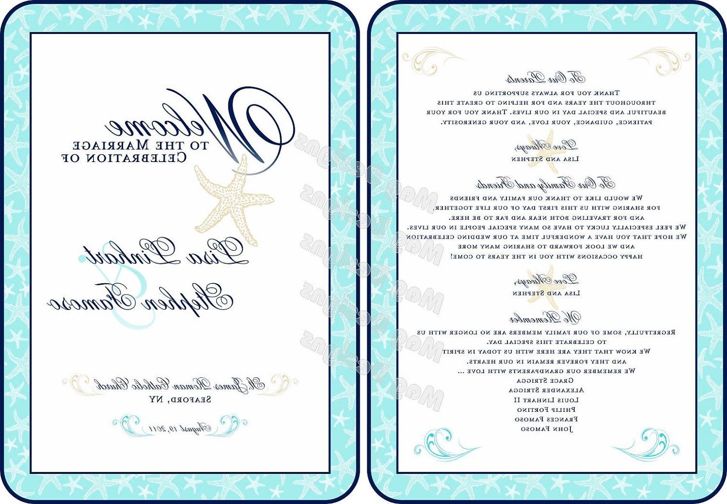 Wedding Program of Chris and