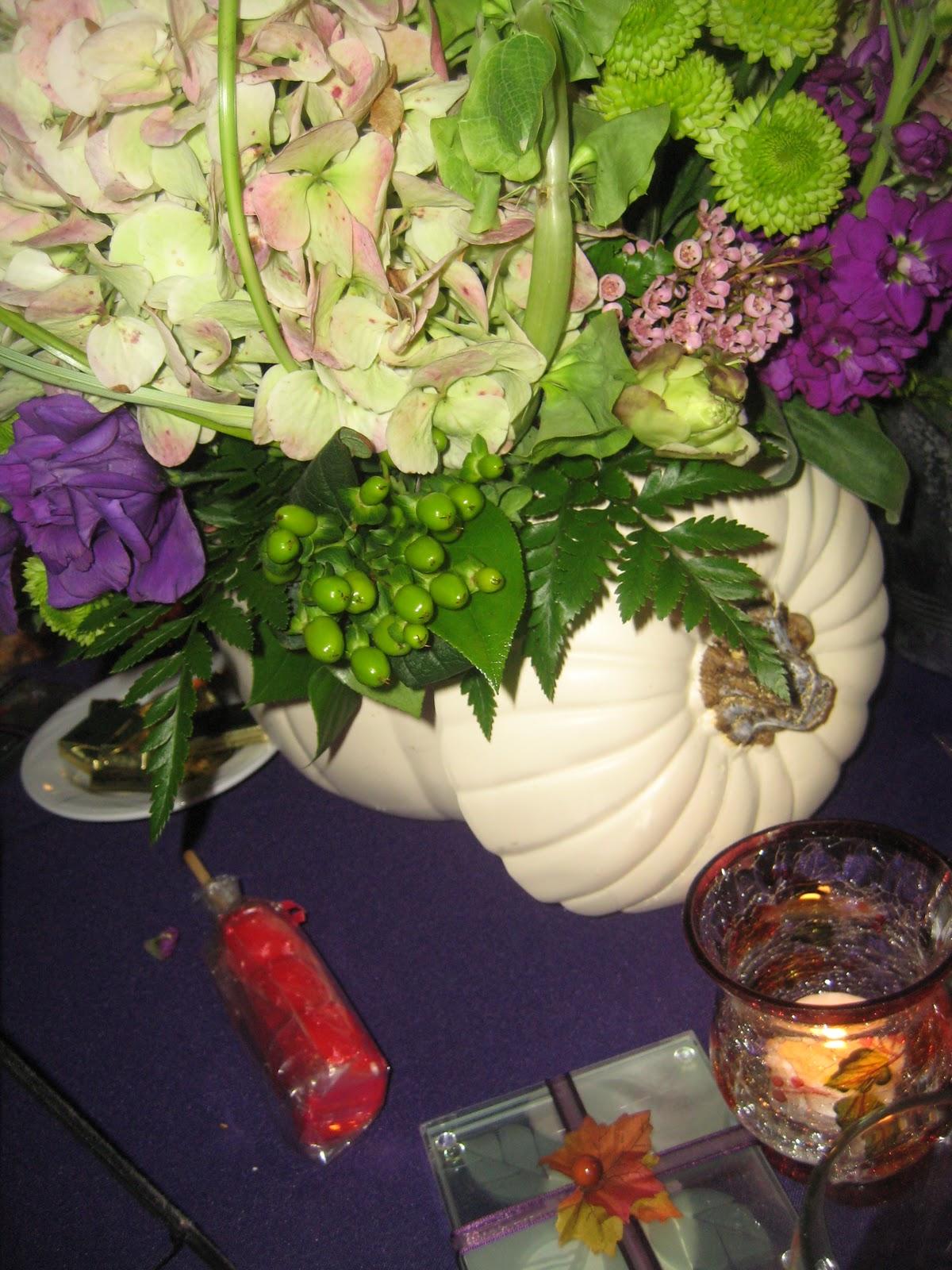 Pumpkin centerpieces